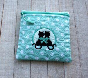 Cat Love Zip Bag (8×8) (7×11)