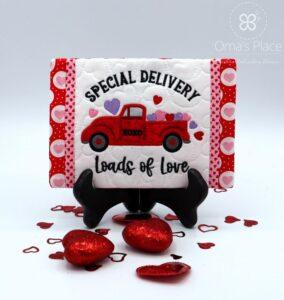 Hearts Truck Mug Rug