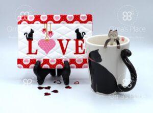 Love Cats Mug Rug