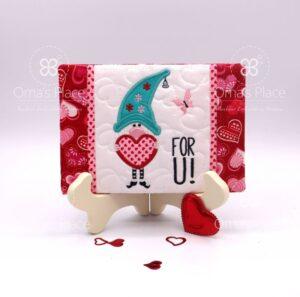 Gnome Heart Mug Rug