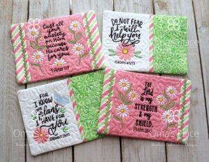 Inspirational Mug Rug Set 4
