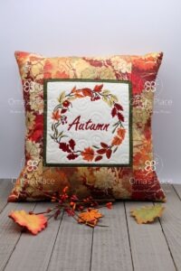 Autumn Wreath Pillow (7×11) (8×8)