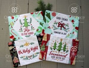 Christmas Mug Rug Combo