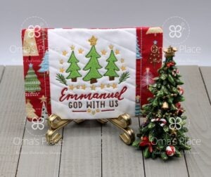 God With Us Mug Rug