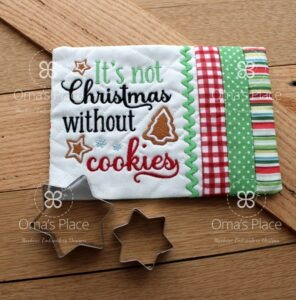 Christmas Cookies Mug Rug (5×7)
