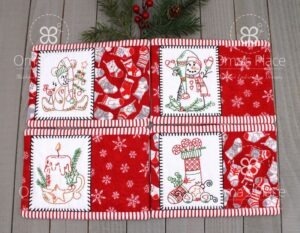 Colorline Christmas Mug Rug Set