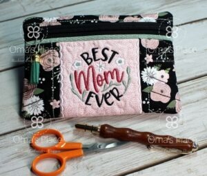 Best Mom / Mum Zippered Bag (5×7)