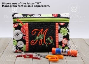 Monogram Zip Bag (6×10)