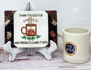 Coffee Friends Mug Rug