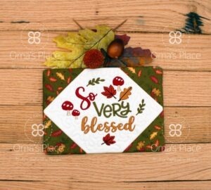 Very Blessed Mug Rug (Two Sizes)