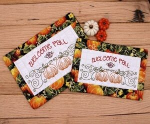Welcome Fall Mug Rug (two sizes)
