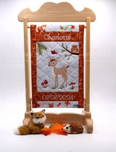 Woodland Baby Mini Quilt (7×11)
