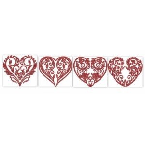 Filigree Hearts (4×4)