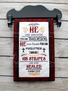 Isaiah 53:5 Mini Quilt (7×11)